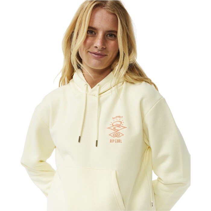 2025 Rip Curl Womens Search Icon Relaxed Hood 05PWFL - Lemon Ice